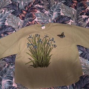 Green Floral Butterfly